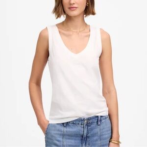 Madewell Whisper Cotton V-Neck Tank SIZE MEDIUM